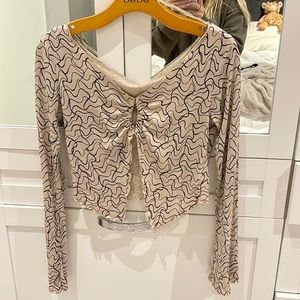 Glassons whispy lines long sleeve top